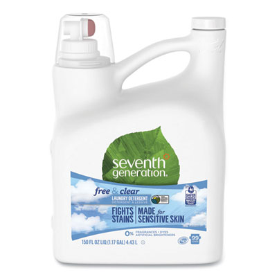 SEVENTH GENERATION LIQUID
LAUNDRY DETERGENT 150OZ FREE &amp;
CLEAR (1) CONCENTRATE