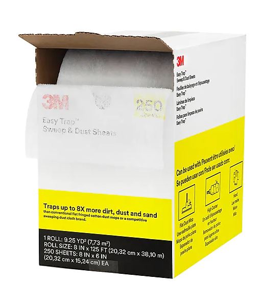 3M DUSTER SHEETS 8&quot;X6&quot;X125&#39; RL
EASY TRAP DUSTER, 250SHEETS
