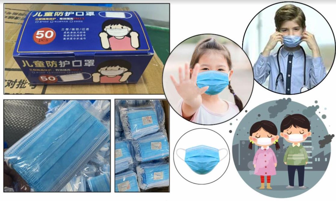 3PLY DISPOSABLE FACE MASK F/
CHILDREN 40/BX 