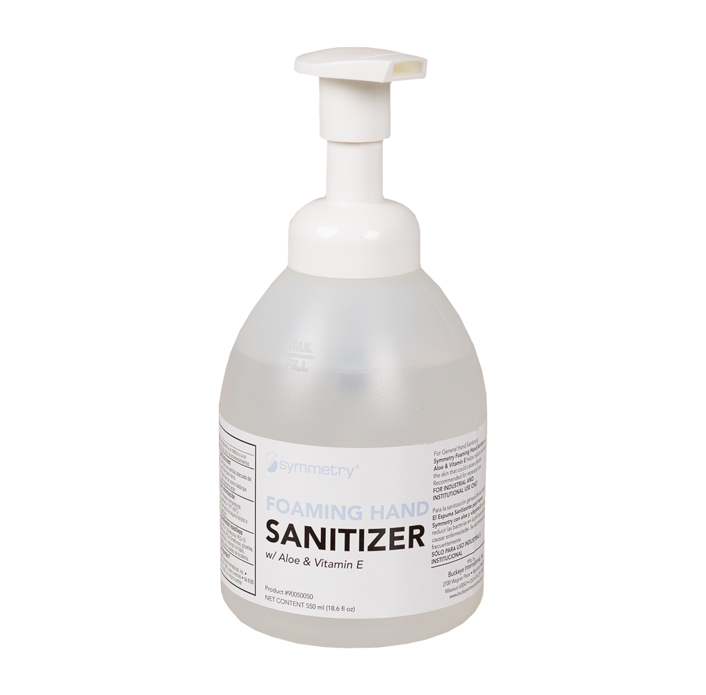 ALC SYMMETRY FOAMING HAND PPE
SANITIZER,550ML 12/ PUMP
BOTTLE, FRAG FREE WITH ALOE &amp;
VITAMIN
E(90050050)