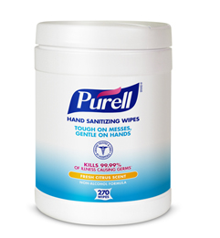 PURELL SANITIZ WIPES CAN 6/270
IN CANISTER - NOT INDIV