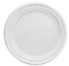 9&quot; WHITE PLST PLATE 400/