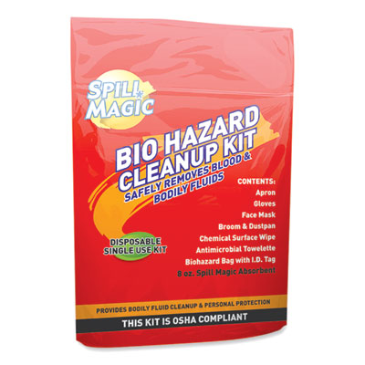 SPILL MAGIC BIOHAZARD SPILL
CLEANUP .75 x 6 x 9 (1-KIT)