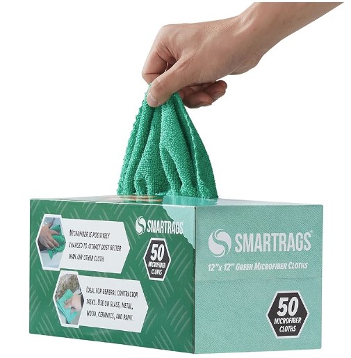 SMARTRAGS MF 12 X 12 GREEN CLOTHS - DISPENSER BOX 50 PER