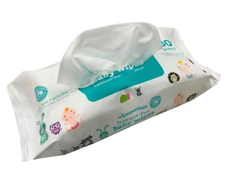 UNSCENTED BABY WIPES 12/80&#39;s
ALCOHOL &amp; LATEX FREE,
HYPOALLERGENIC