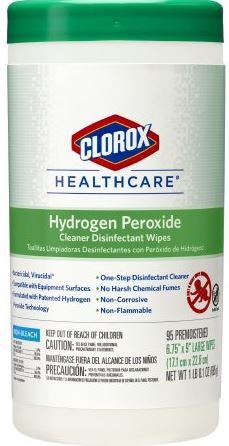 30824 CLOROX HYDROGEN PEROXIDE
DISINFECTING WIPES 6/95 
(G00008) KILLS NOROVIRUS