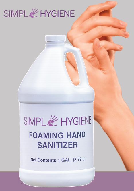 SIMPLE HYGIENE FOAMING HAND
SANITIZER 62% ALCOHOL 4 GAL
PPE 