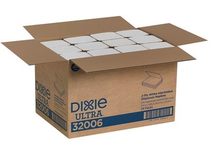 DIXIE ULTRA INTERFOLD
NAPKIN REFILLS, WHITE 2PLY
6000/