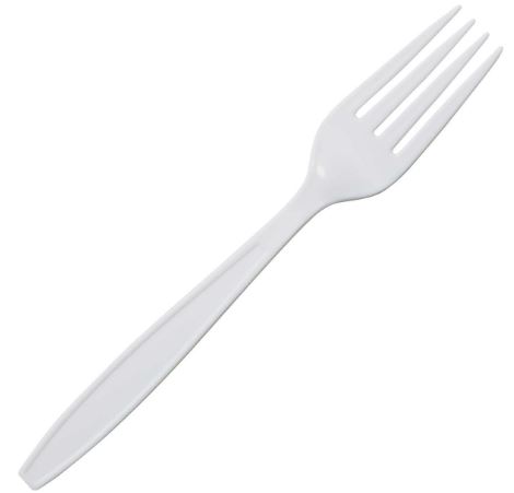 H/W FORK WHITE 1000 BULK