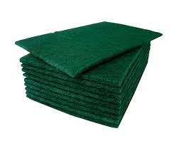 GREEN NYLON SCOUR HAND PADS 20/PKG 6&quot;x9&quot;