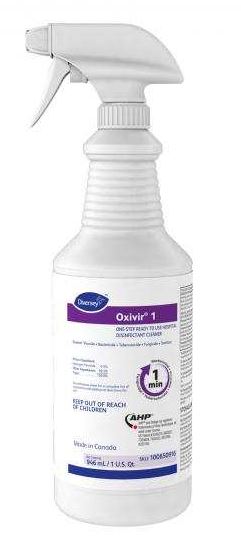 DIVERSEY OXIVIR 1 GENERAL
SANITIZER QRT BTLS CLEAR 12/