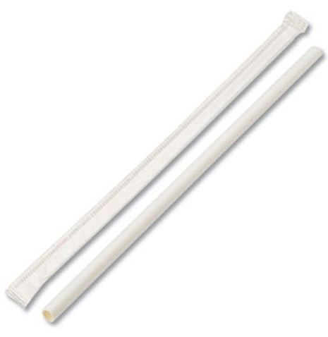 INDIVIDUALLY WRAPPED PAPER
STRAWS
7 3/4&quot;X 1/4&quot; WHITE 3200/